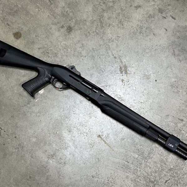Benelli M2 Tactical 18.5" Pistol Grip Ghost Ring Sights Semi-Auto 12 gauge w/ Lancer LSX Carbon Fiber +2 Extension - Good Condition