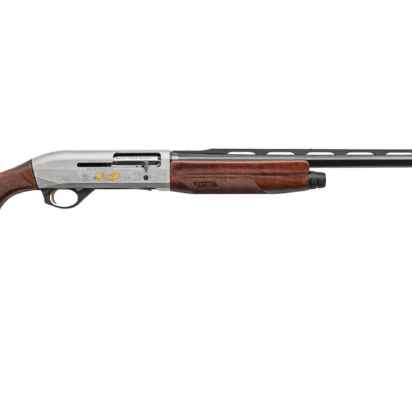 Benelli Montefeltro Silver Feather 20 Ga Semi Auto 24" Barrel Engraved Nickel Receiver 10819