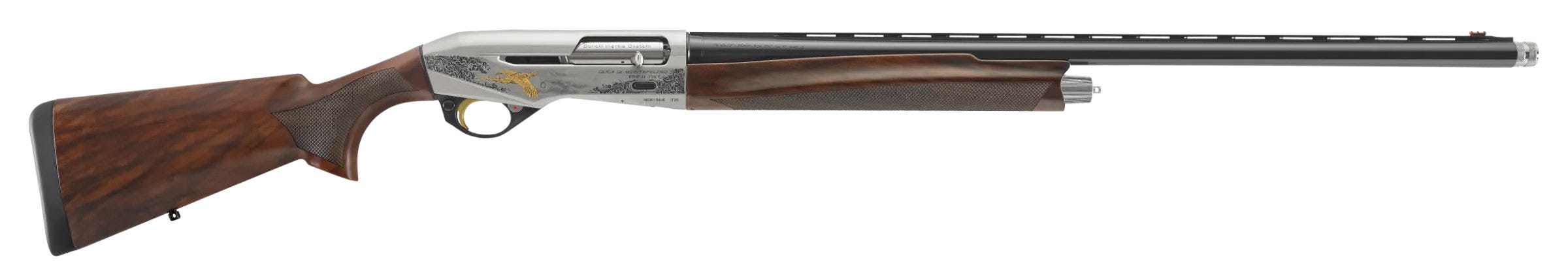 Benelli Montefeltro Silver Featherweight 12 Ga Semi Auto 28" Barrel Walnut Stock 10931