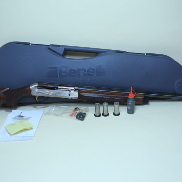 Benelli Raffaello Legacy – 12 Gauge Semi-Auto, Engraved, Gold Inlays, Walnut Stock, 26" Barrel