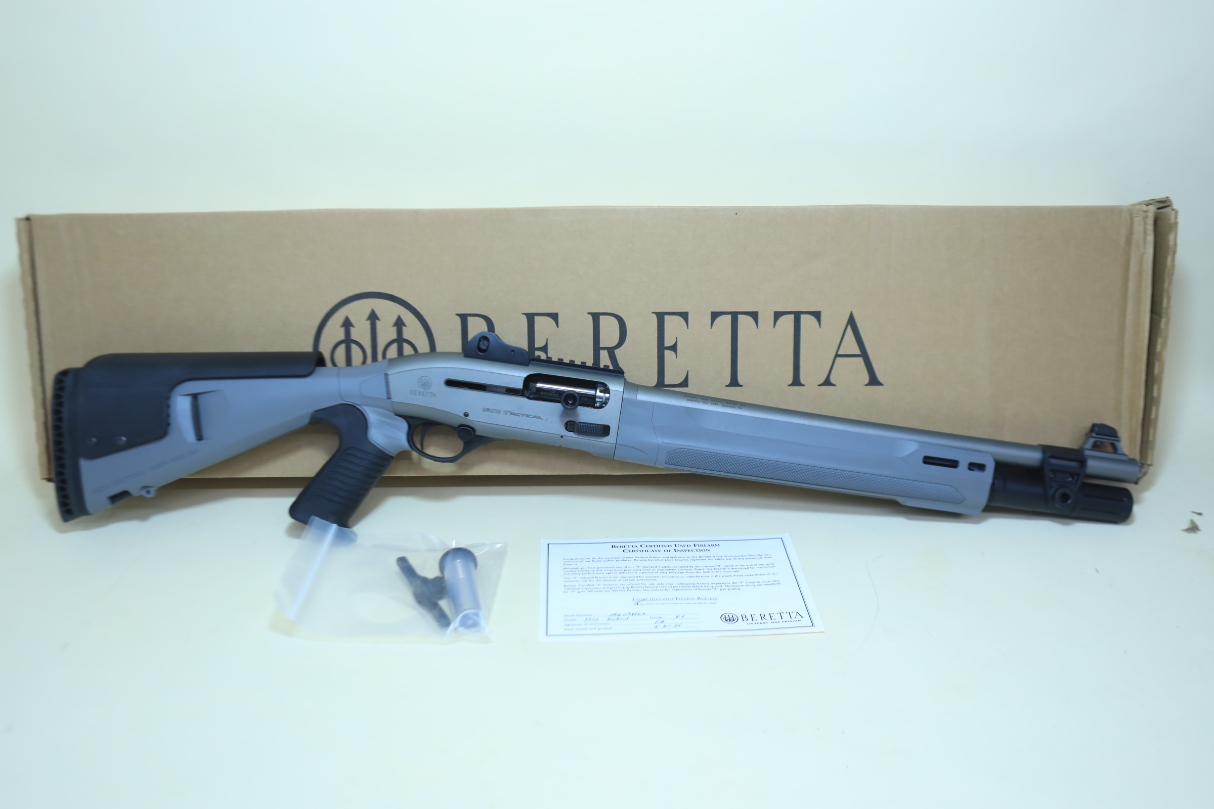Beretta 1301 Tactical Marine 12 Gauge – Gray Finish, 18.5" Barrel, Pistol Grip Stock