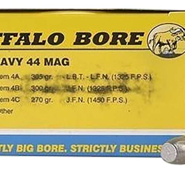 BUFFALO BORE 4A20 HEAVY STRICTLY BUSINESS 44 REM MAG 305 GRAIN HARD CAST LEAD FLAT NOSE 20 RNDS