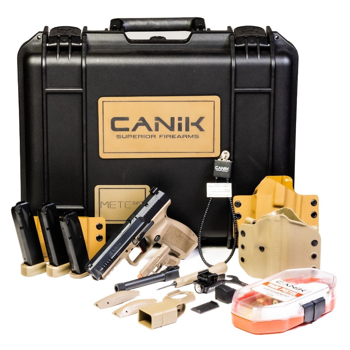Canik TP9 Mete SFT Loadout 9mm W/ Red Dot Olight Holster FDE HG7605-N