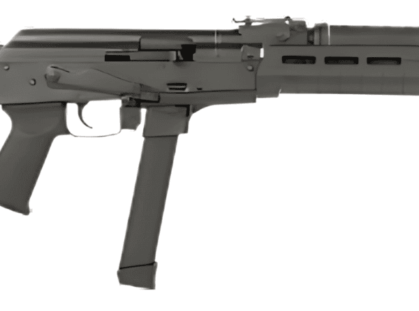 CENTURY ARMS WASR MC10 9MM RIFLE 17.5" BLACK, TRIANGLE STOCK, 1-33RD GLOCK MAG