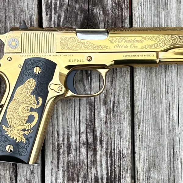 Colt 1911 38 Super El Presidente De Oro Gold Engraved 1 OF 500 O1911C-SS38-ELP