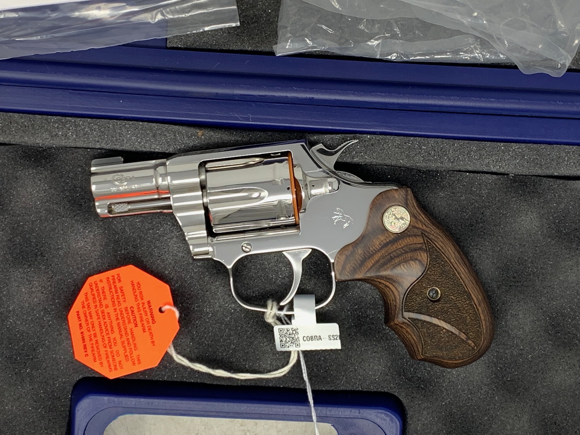 Colt Bright Stainless Cobra Revolver 38 Spl 2" Barrel COBRA-SS2BB