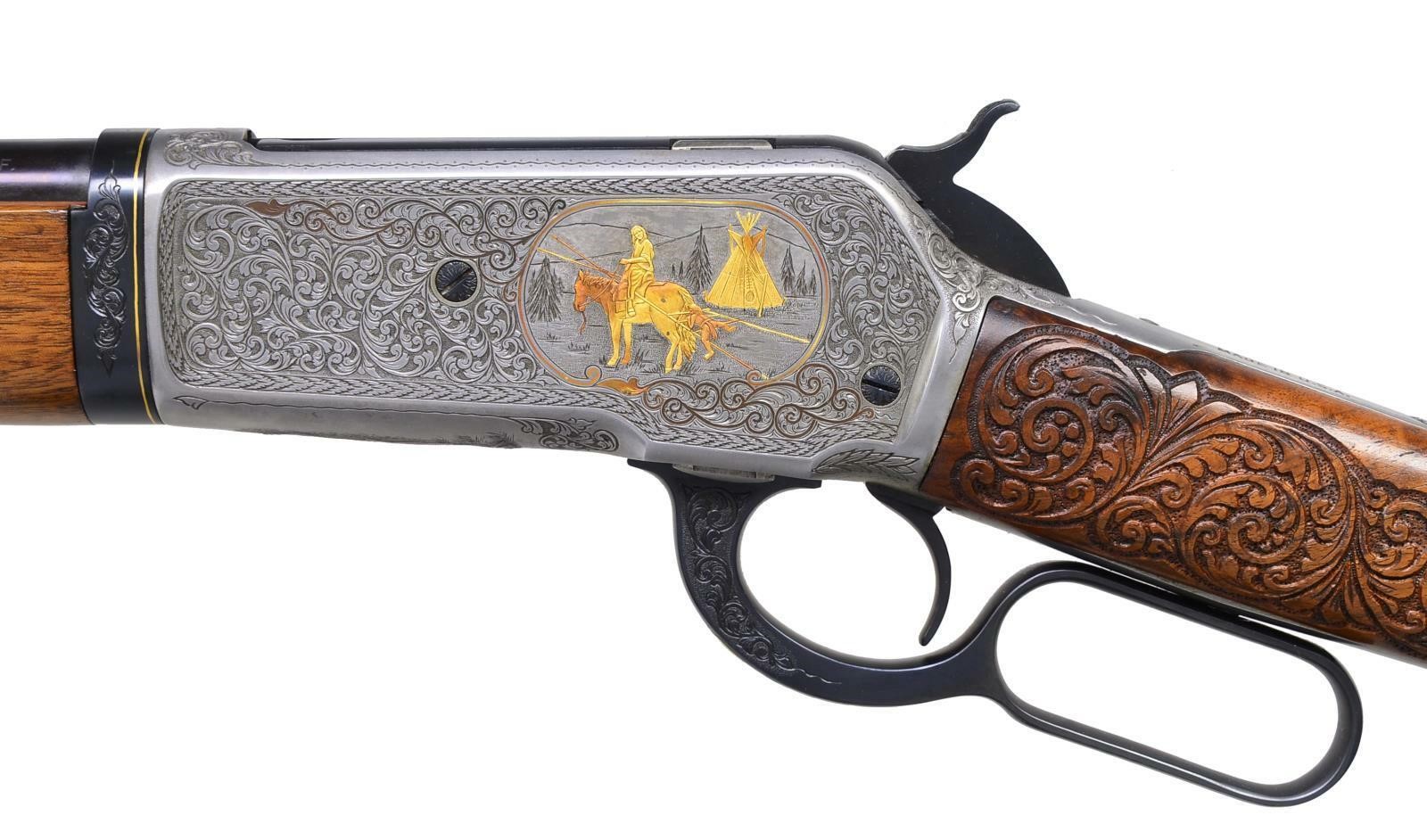 CUSTOM ENGRAVED WINCHESTER 1886 BY RALPH O. ALPEN.