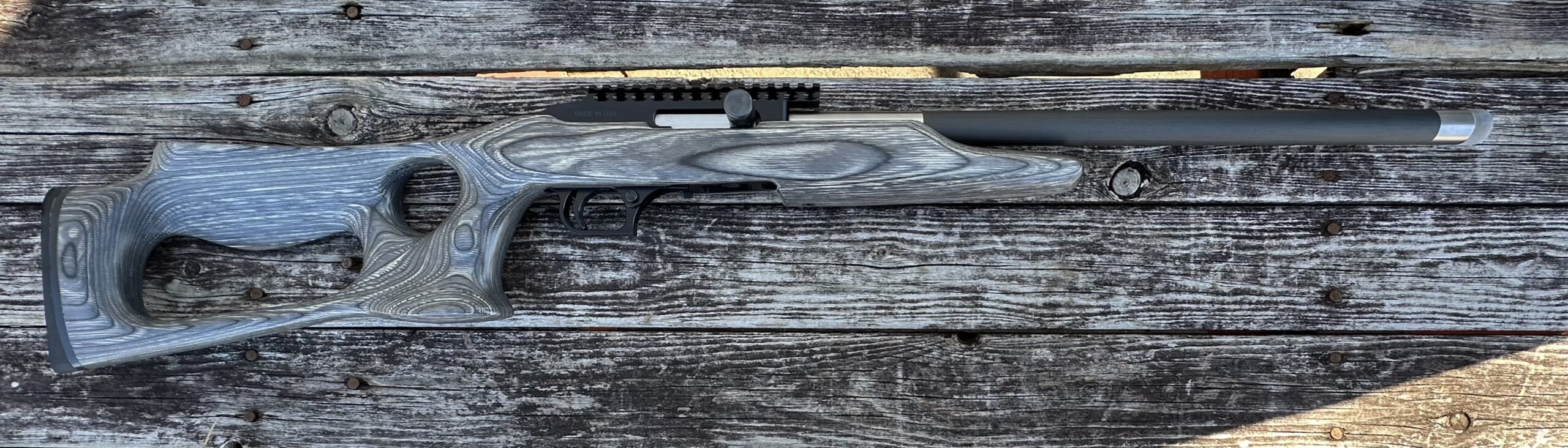 Demo Magnum Research Switchbolt Lite 22 WMR Grey Laminate Graphite Threaded Barrel MLR22WMBP