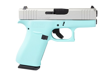 Display Glock 43X 9mm Luger 2-10 rd Mags Stainless Slide / Robins Egg Blue Frame ACG-00865