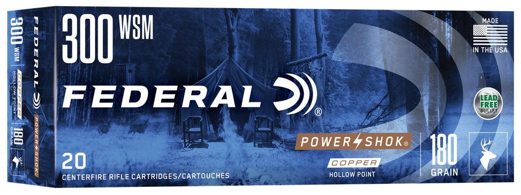 FEDERAL 300WSMC POWER-SHOK 300 WSM 180 GRAIN JSP 20 RNDS