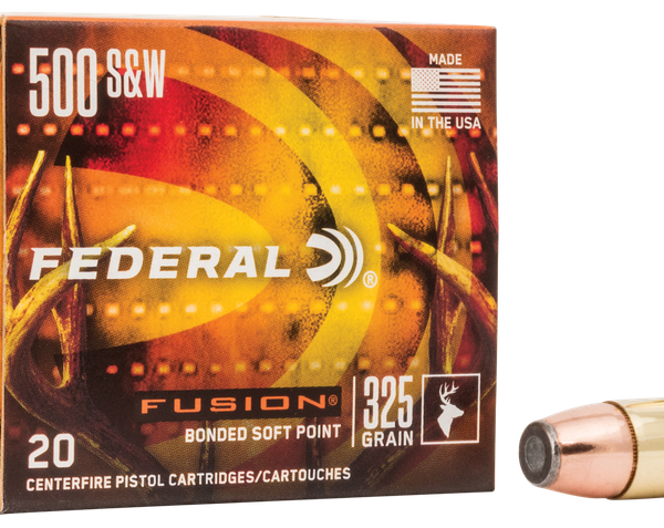FEDERAL F500FS2 FUSION 500 S&W 325 GRAIN 20 RNDS