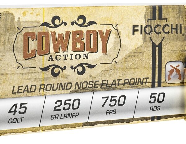 FIOCCHI 45LCCA 45 LC COWBOY ACTION 250 GRAIN LRN FP 50 RNDS