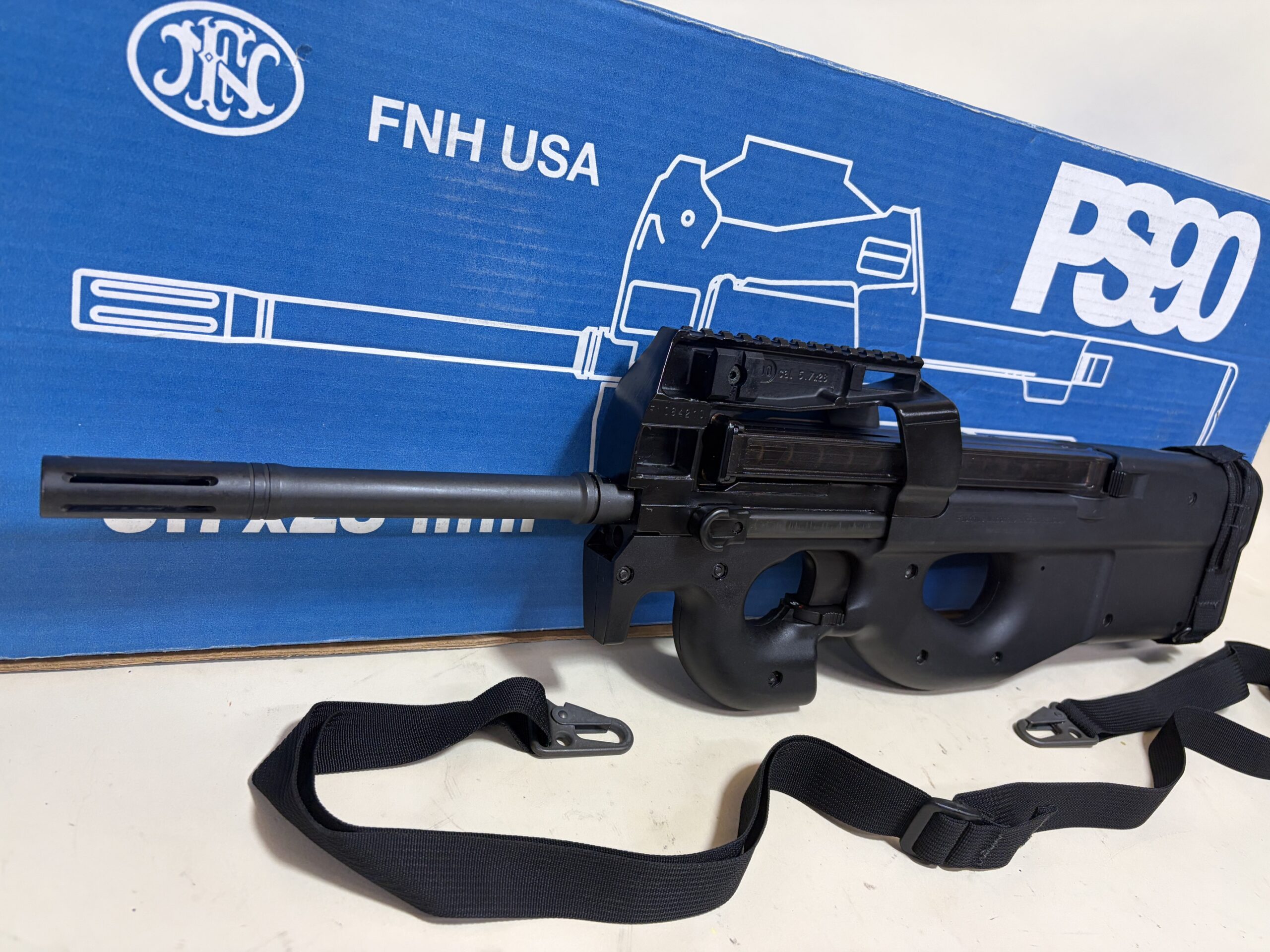 FNH USA FN PS90 TR Black 5.7x28mm 16" Carbine – Gray Trigger Pack, Original Box, 1x 50-Round Magazine