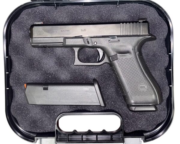 Glock 17 Gen 5 9mm – AmeriGlo Sights (2) 17-Round Magazines, Full-Size Duty Pistol