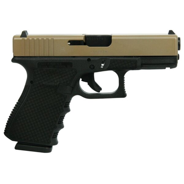 Glock 19 Gen 3 Custom 9mm FDE Slide Chainmail Stippled Frame PI1950203CMSFDE