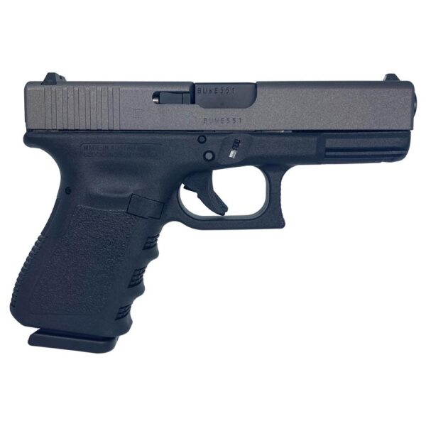 Glock 19 Gen 3 Custom 9mm Two-Tone Silver/Black 15 Round Capacity PI1950203TT