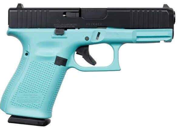 Glock 19 Gen 5 9mm Luger 3-15 rd Mags Robin's Egg Blue/Elite Black ACG-57027