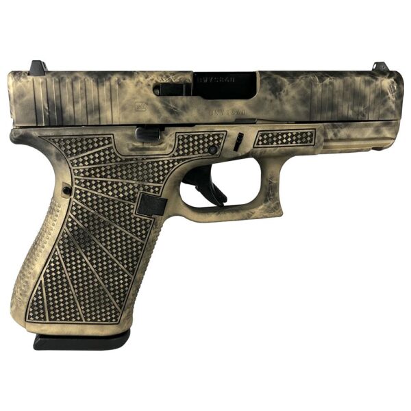 Glock 19 Gen 5 9mm Marble Stipple Frame 15 Round Capacity G19 PA195S203MBSF