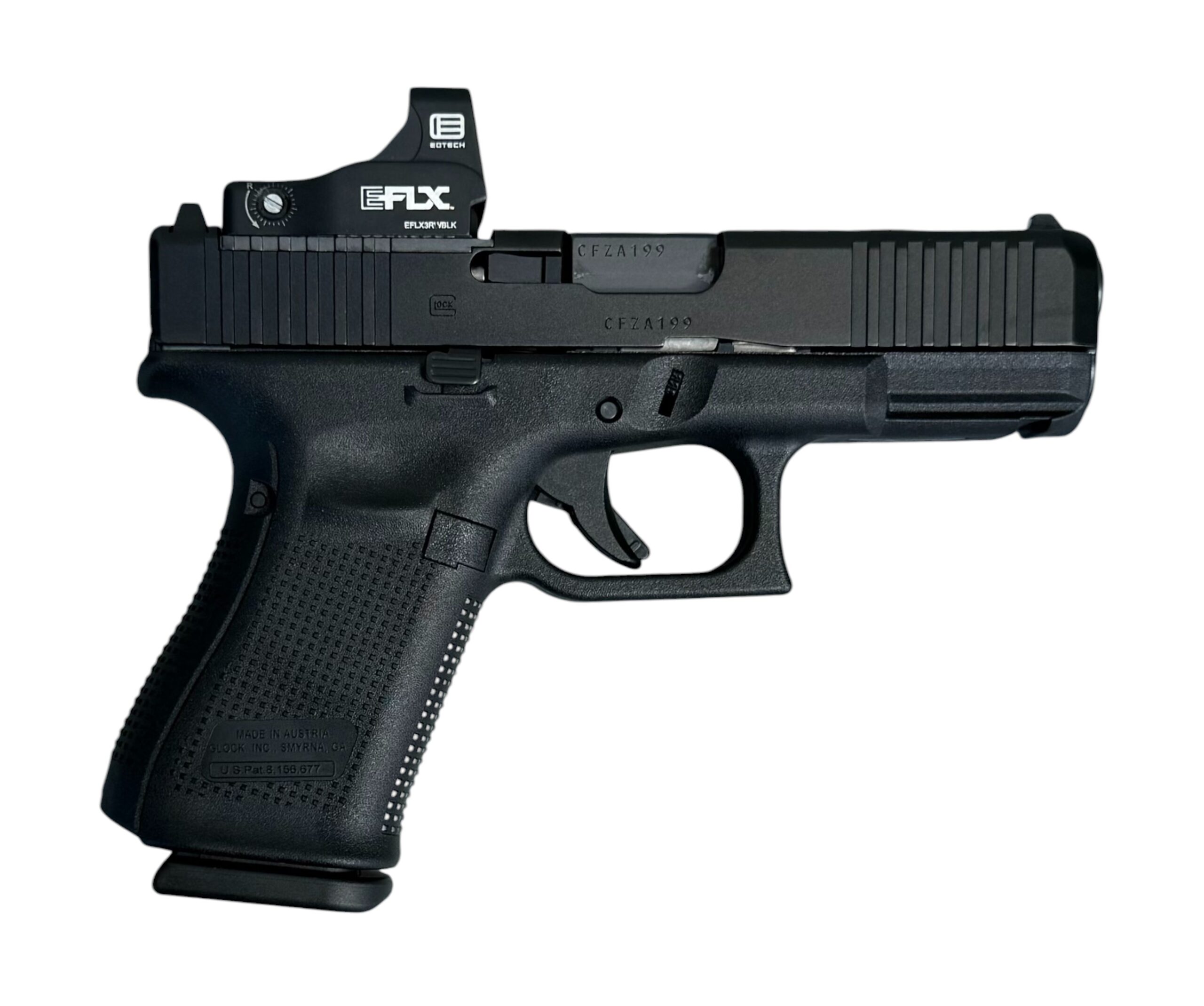 Glock 19 Gen 5 9mm MOS W/ Eotech EFLX Red Dot 15 Round Capacity G19 PA195E203MOS