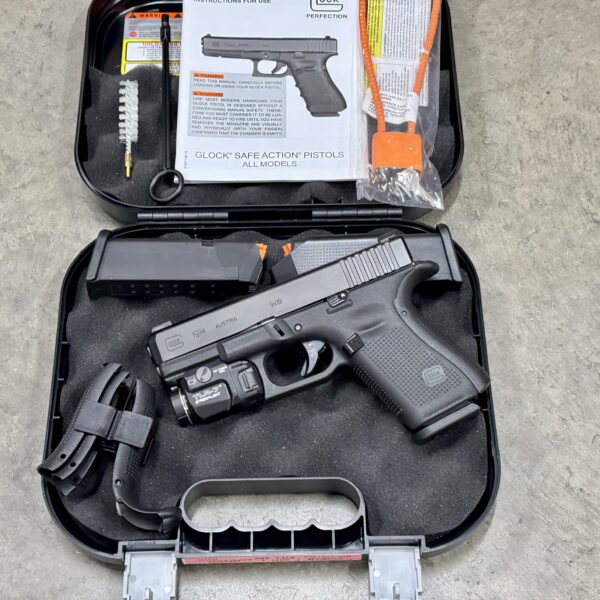 Glock 19M Gen 5 9mm 15rd FBI Marines Early Austria Half-Moon Cut Ameriglo Agent NS TLR-7