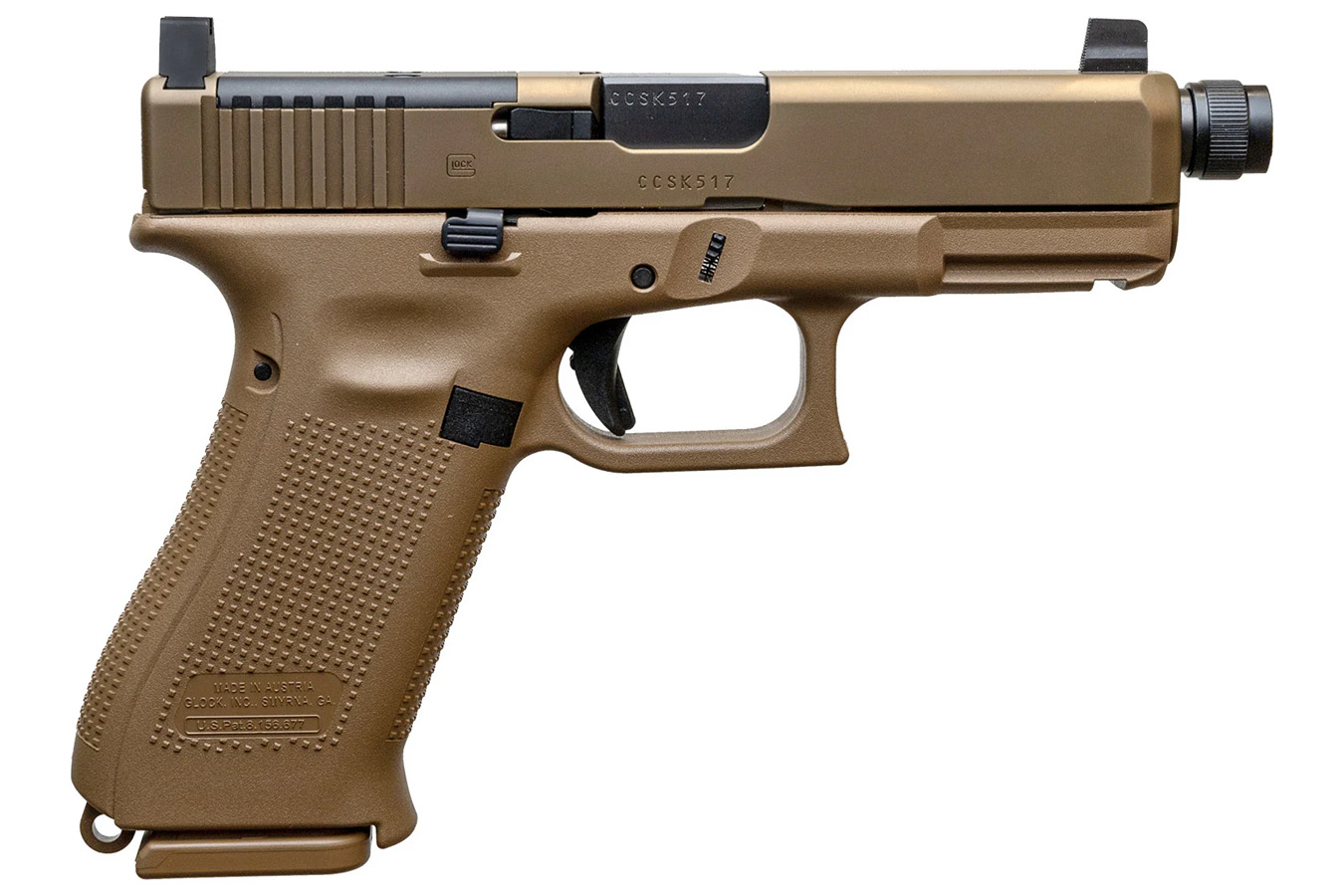 Glock 19X 9mm FDE MOS Threaded Barrel 19 Round Capacity PX1950S03MOSTB