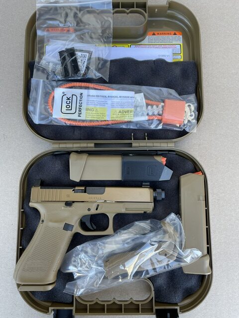 Glock 19XV 9mm FDE MOS Threaded Barrel 19 Round Capacity PV1950S03XMOSTB
