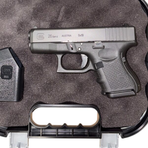 Glock 26 Gen 4 9mm Subcompact Pistol – 10-Round, Fixed Sights (PG2650201)