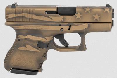 GLOCK 27 GEN 3 40 S&W BURNT BRONZE BATTLE WORN FLAG PI2750204-BBBWFLAG