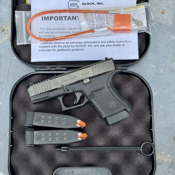 Glock 30 Gen 5 FS 45 ACP 10rd 3.78" +3 Mags & Original Case Discontinued