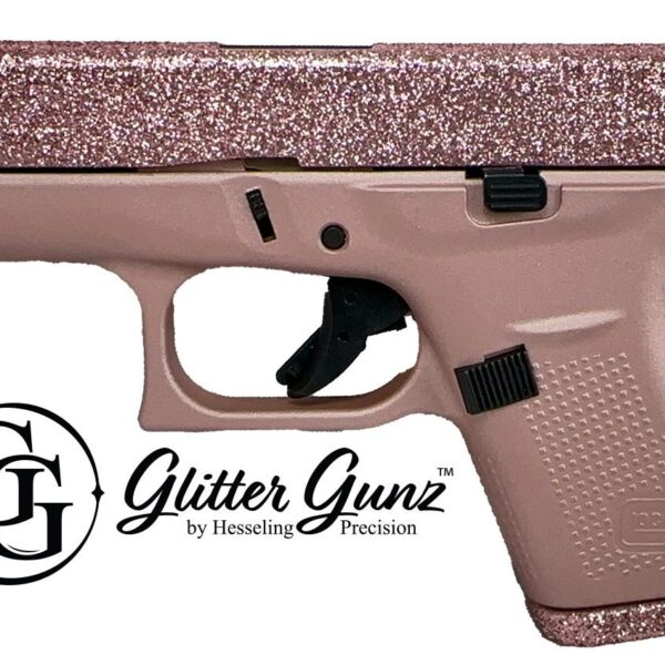 Glock 42 380 ACP Rose Gold Glitter Gunz 6- Round Capacity UI4250201RGGG