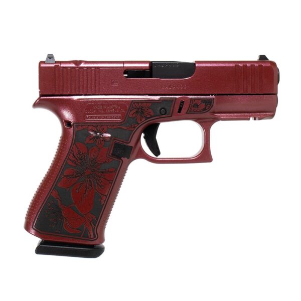 Glock 43X 9mm Cherry Blossom Engraved Medusa Pink MOS Optics Ready PX4350201FRMOSCB
