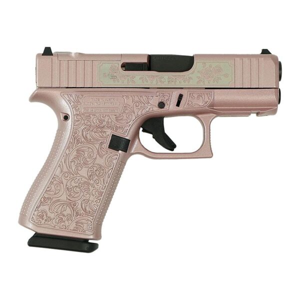 Glock 43X 9mm Glock & Roses Full Engraved Rose Gold MOS Optics Ready PX4350201FRMOSGR
