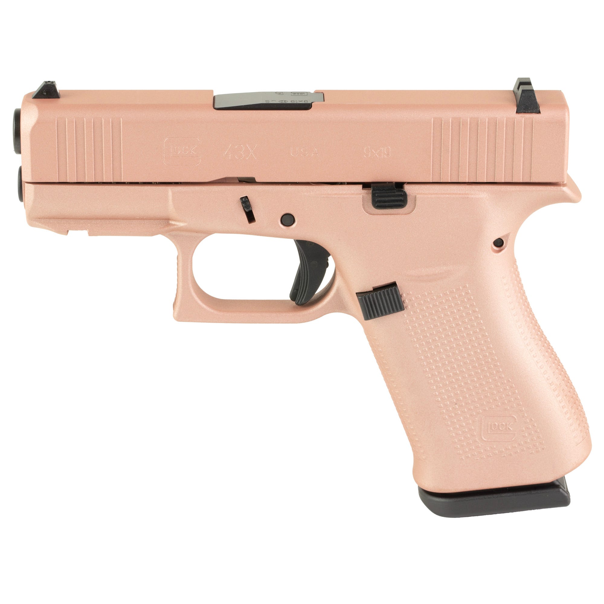 Glock 43X 9mm Rose Gold 10 Round Capacity Front Rail PX4350204RGCT