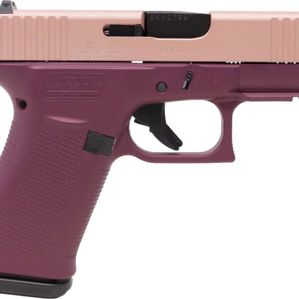 Glock 43X 9mm Rose Gold Slide Black Cherry Frame 10 Round Capacity ACG-57072FRN