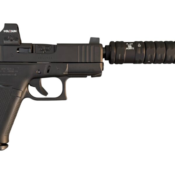 Glock 43X Custom Shark Puppy 9mm W/ Holosun 407K & JK 105 CCX Silencer / Suppressor Combo