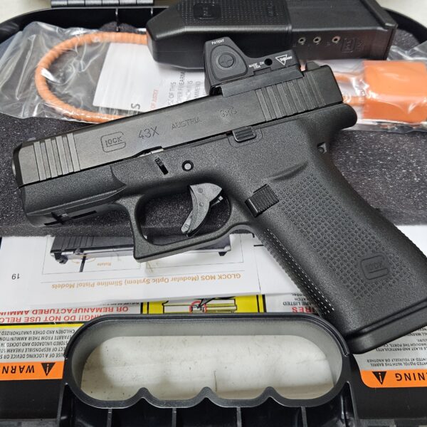 Glock 43X MOS 9mm Luger With Trijicon RMRcc Red Dot PX4350201FRMOS