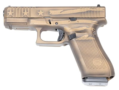 GLOCK 45 GEN 5 9MM BATTLEWORN BRONZE DISTRESSED FLAG UA455S204-BBBWFLAG