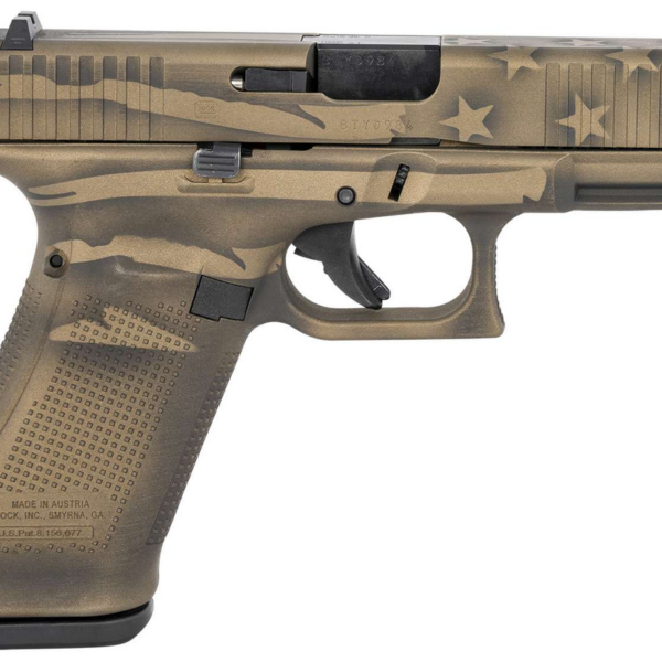 GLOCK 45 GEN 5 9MM BURNT BRONZE BATTLEWORN FLAG