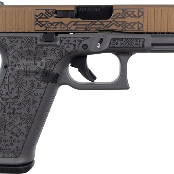 Glock 45 Gen 5 9mm Nordic Runes Burnt Bronze 17 Round Capacity ACG-57085