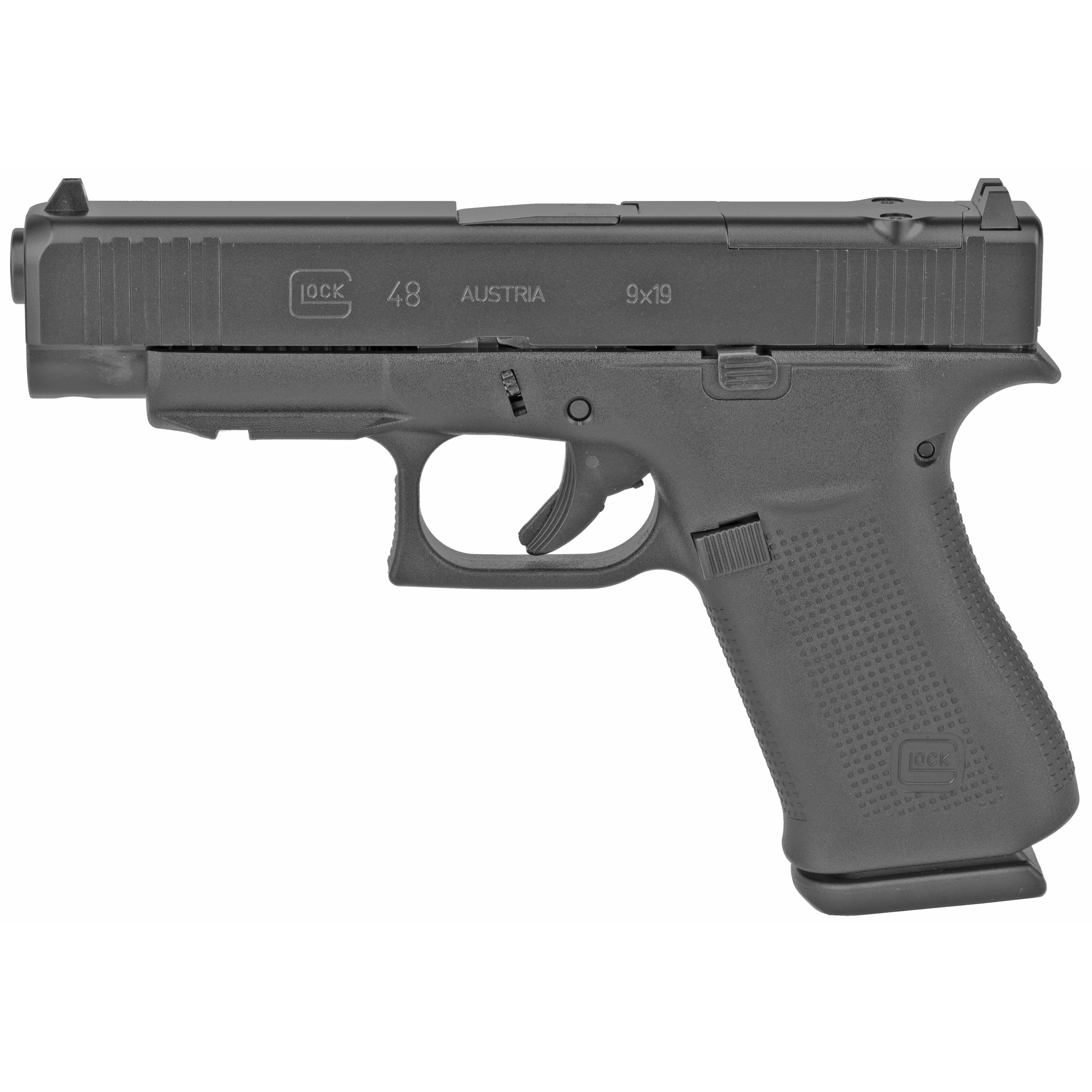 Glock 48 MOS 9mm Luger 2-10 rd Mags PA4850201FRMOS Display