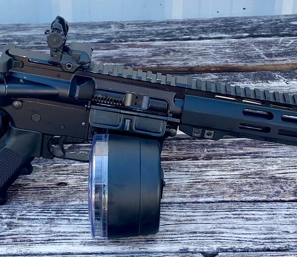 G.P. Bundle Blem American Tactical MilSport 556 Nato 16" Barrel 10" MLok 100rd Drum Flip Up Sights