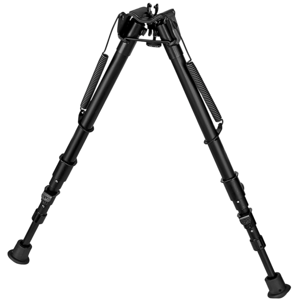 HARRIS BIPODS 25C1A2 NON-SWIVEL 25C SWIVEL STUD, 13.50-27", BLACK STEEL/ALUMINUM, RUBBER FEET