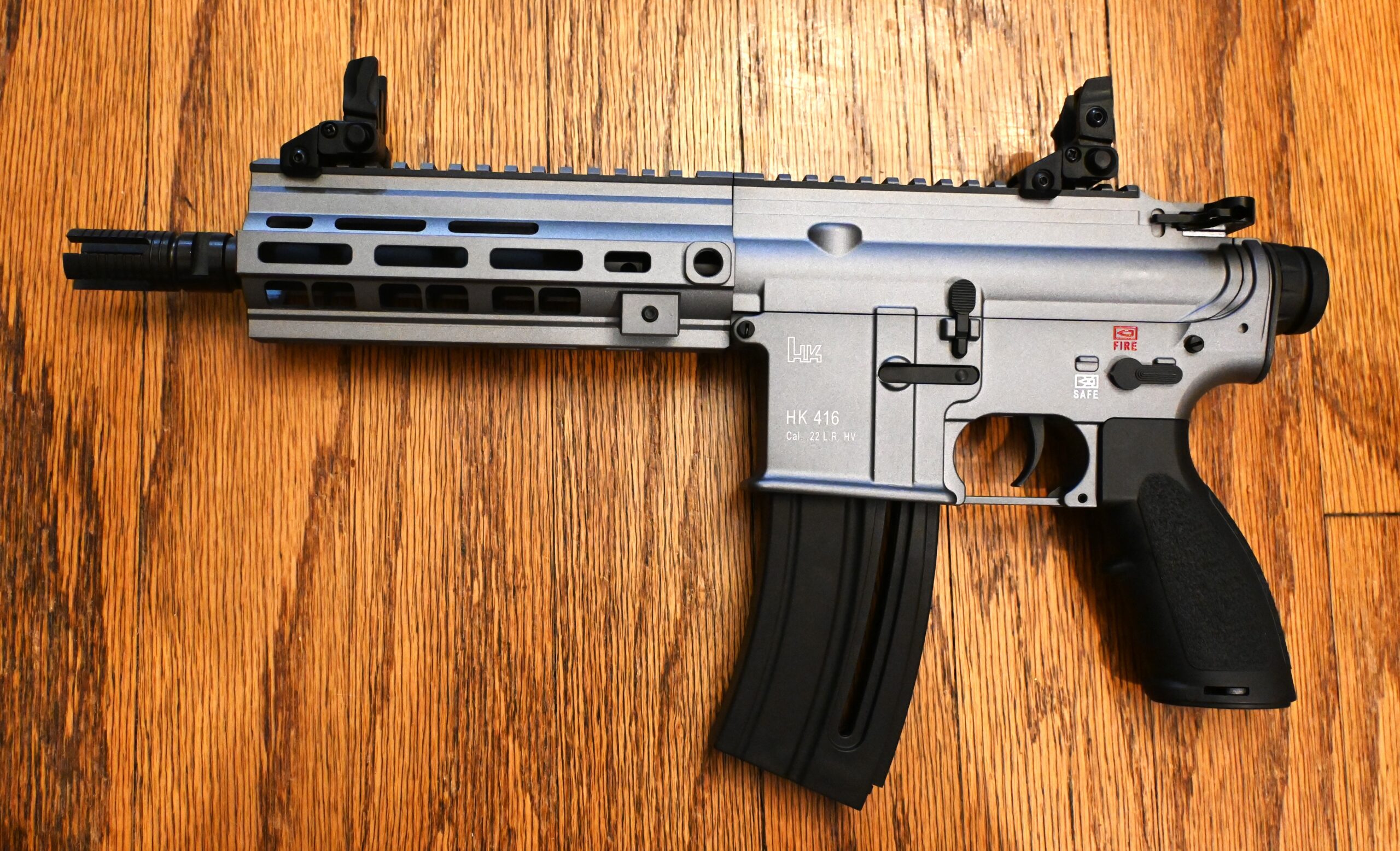 Heckler & Koch HK416 AR Style .22LR Pistol 8.5" Barrel Tungsten Gray 20 Round Magazine