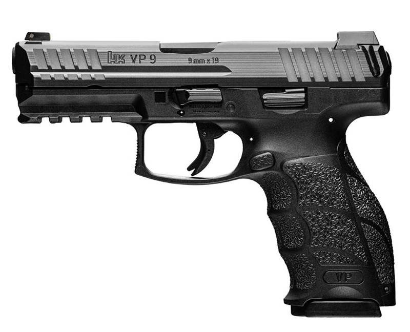 HECKLER & KOCH VP9-B, 9mm, 4.09" Barrel, 3-Dot Luminous Sights, Black, (2) 17-Rd, Side Mag Release