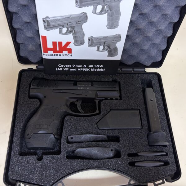 Heckler & Koch VP9SK-B 9mm Subcompact Pistol – Push-Button Mag Release, Case, 10rd & 13rd Magazines