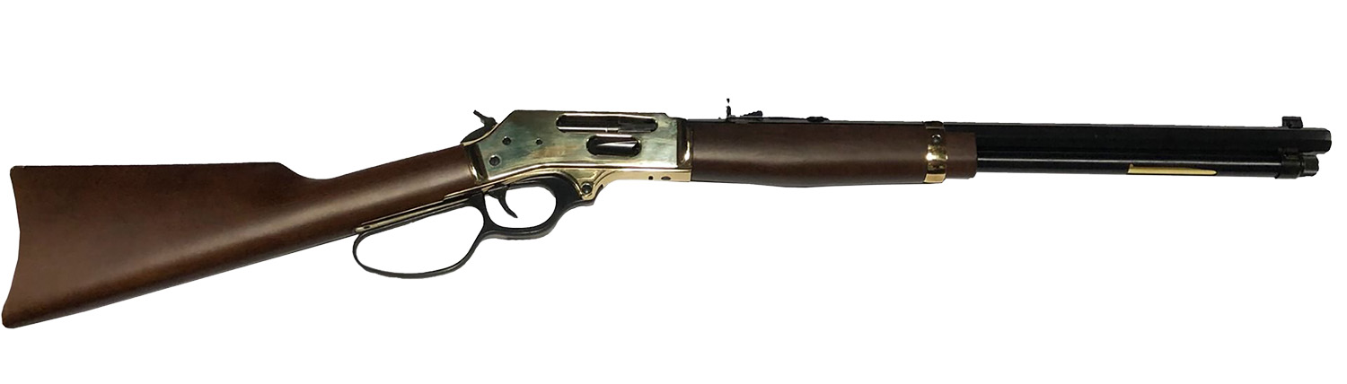 Henry H009BGL Side Gate 30-30 Win 5+1 20" Blued Octagon Barrel, Polished Brass Rec, American Walnut Furniture, Large Loop Lever, Adj. Sight