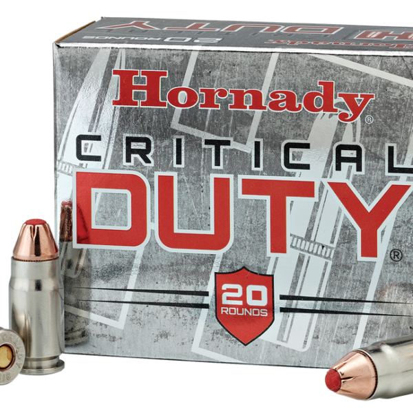 HORNADY 90216 CRITICAL DUTY 9MM LUGER+P 124 GRAIN FLEXLOCK 25 RNDS