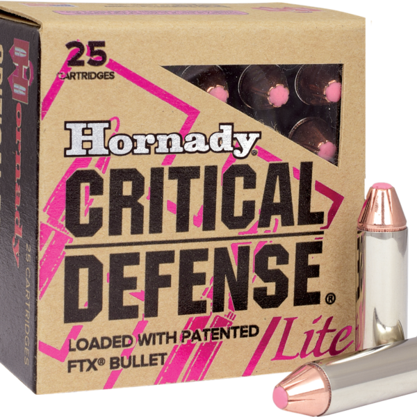 HORNADY 90300 CRITICAL DEFENSE 38 SPECIAL 90 GRAIN FTX LITE 25 RNDS