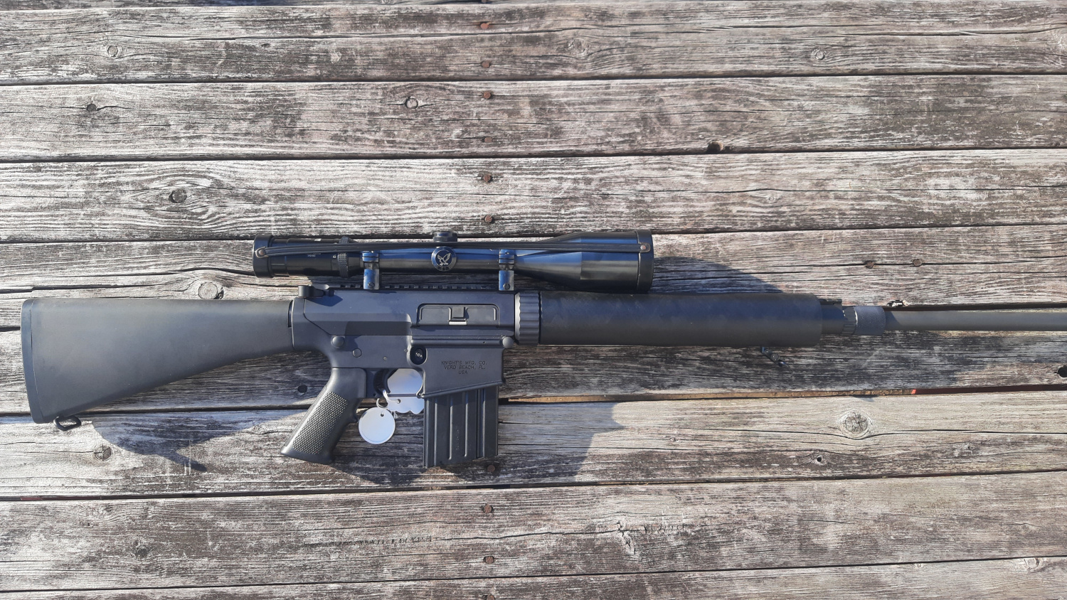 Knight's Armament Co. SR-25 w/ Threaded Gas Block and Swarovski Optic - 90s Classic!