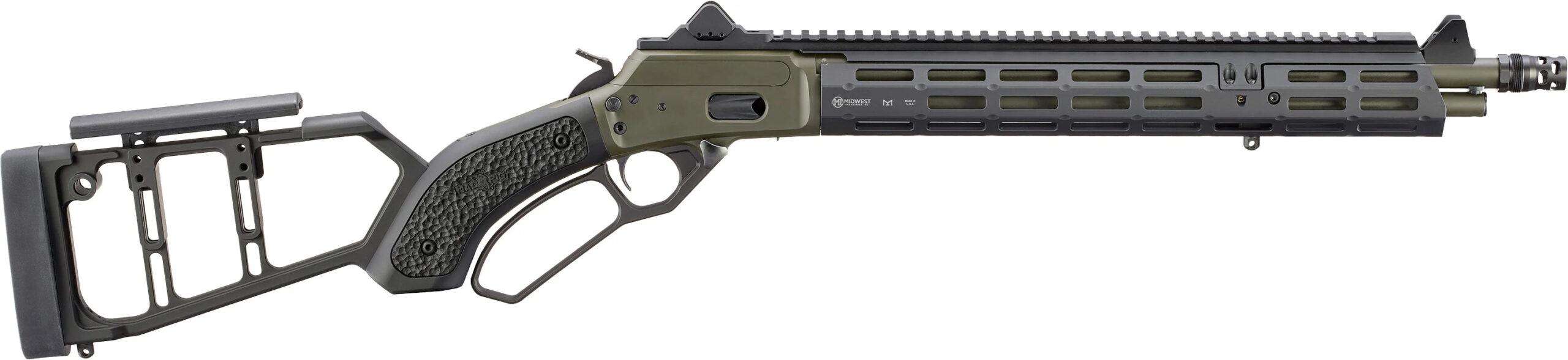Mad Pig Custom Marlin 1894 357 Mag 16" Threaded Barrel OD Green 8- Shot 70924